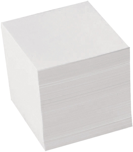 BÜROLINE Zettelbox Papier 90x90mm 376460 weiss, 80gr. 700 Blatt