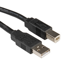 ROLINE USB 2.0 Kabel, Typ A-B, schwarz, 3,0m