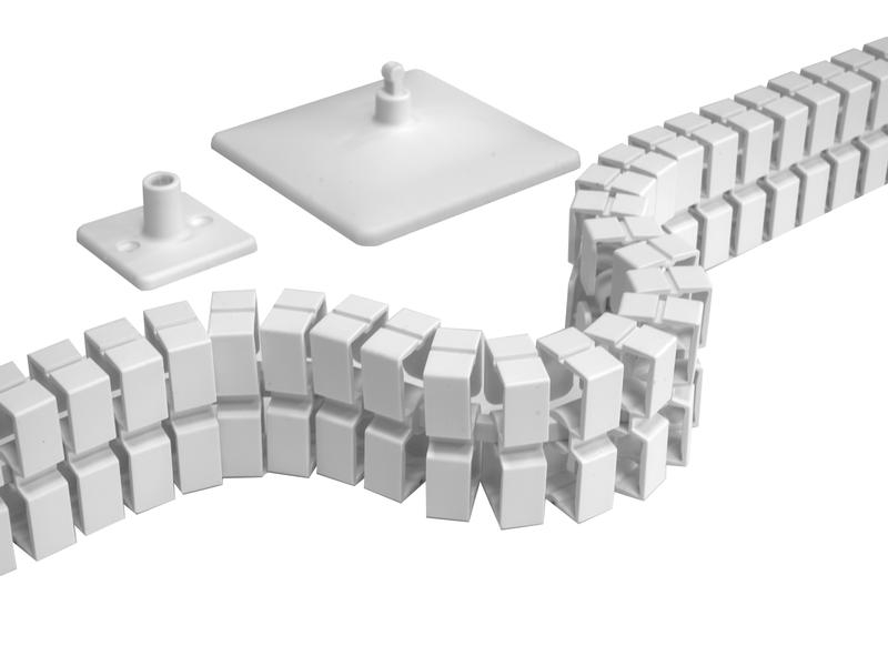 Actiforce Kabelkette SLIM Weiss, Inklusiv Tischplatte: Nein, Material: Kunststoff, Gewicht: 1 kg, Belastbarkeit: 0.2 kg, Farbe: Weiss