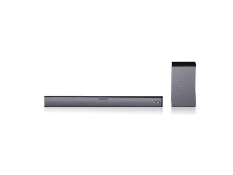 Sharp Soundbar HT-SBW182, Verbindungsmöglichkeiten: HDMI; Bluetooth; Toslink; 3,5 mm Klinke, Audiokanäle: 2.1, Farbe: Schwarz, Soundbar Typ: Soundbar mit kabellosem Subwoofer, Ausstattung: Bluetooth