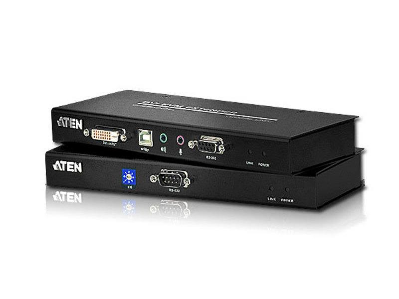 Aten KVM-Extender CE602, Weitere Anschlüsse: Audio, USB, RS-232, Set: Ja, Reichweite: 60 m, Extender Typ: Cat-Extender, Videoanschlüsse: VGA, Einsatzzweck Extender: KVM