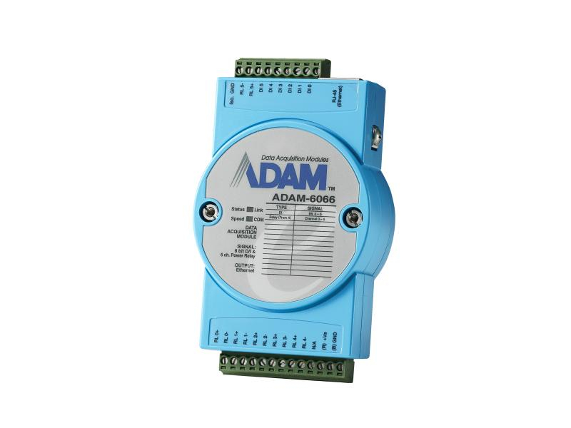 Advantech Smart I/O Modul ADAM-6066-D, Schnittstellen: Relais Out, Ethernet, Digital Input, Modultyp: IO-Modul, Remote Zugriff Art: Ethernet