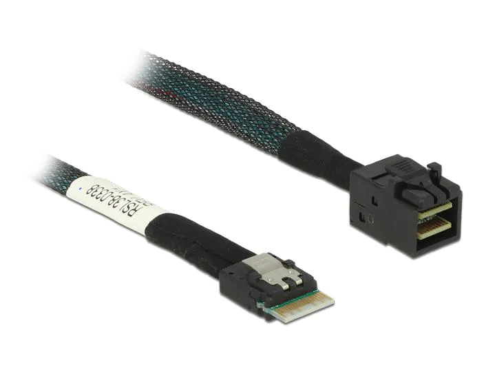 Delock Mini-SAS-Kabel SFF8654 - SFF8643 0.5 m, Datenanschluss Seite A: SFF-8654, Datenanschluss Seite B: SFF-8643, Winkelstecker: Nein, Kabellänge: 0.5 m