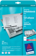 AVERY Zweckform Laser/Kopier-Folien A4 transparent 100 Stück