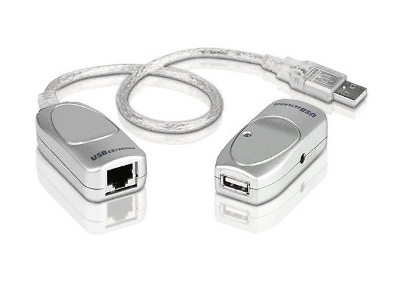 Aten USB-Extender Cat UCE60-AT, Weitere Anschlüsse: USB, Set: Ja, Reichweite: 60 m, Extender Typ: Cat-Extender, Videoanschlüsse: Keiner, Einsatzzweck Extender: USB