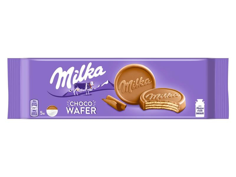Milka Biscuits Choco Wafer 150 g, Produkttyp: Waffeln, Ernährungsweise: keine Angabe, Bewusste Zertifikate: Keine Zertifizierung, Packungsgrösse: 150 g, Fairtrade: Nein, Bio: Nein