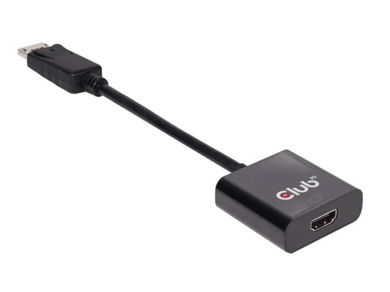 Club 3D Adapter 4K DisplayPort - HDMI, Typ: Adapter, Videoanschluss Seite A: DisplayPort, Videoanschluss Seite B: HDMI