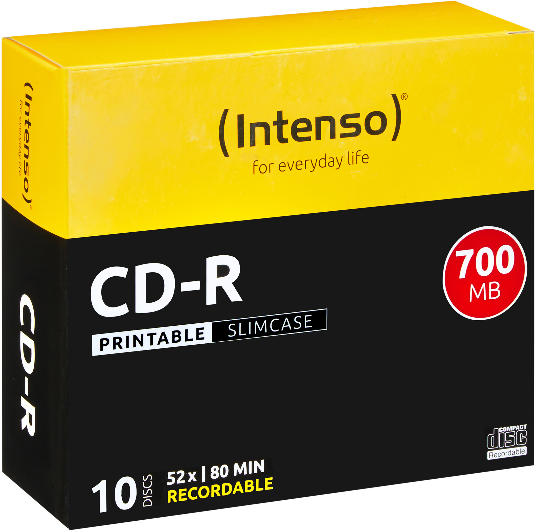 INTENSO CD-R Slim 80MIN/700MB 1801622 52x Printable 10 Pcs