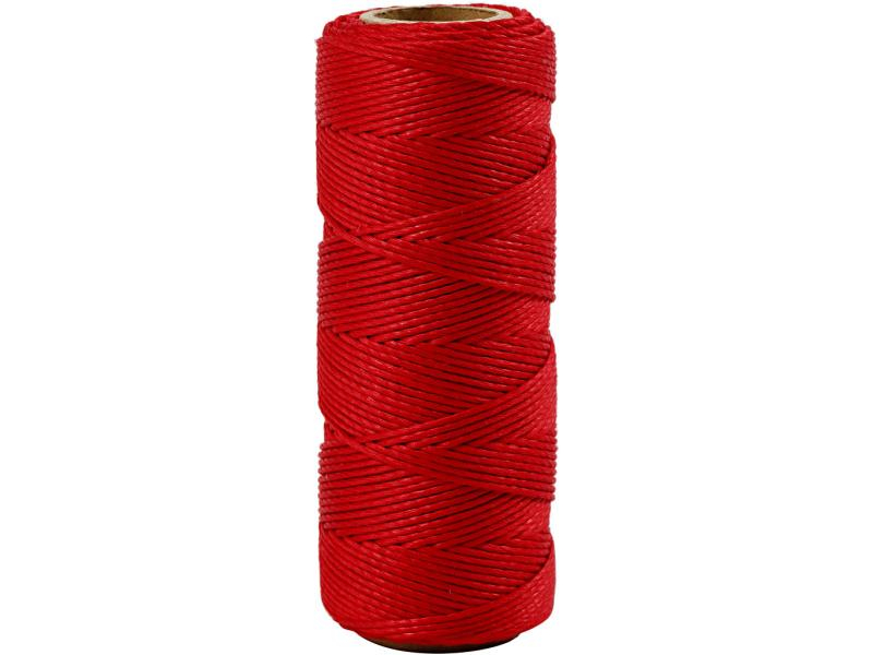Creativ Company Bambuskordel 65 m Rot, 1 Stück, Länge: 65 m, Durchmesser: 1 mm, Farbe: Rot, Schmuckband-Art: Bambuskordel