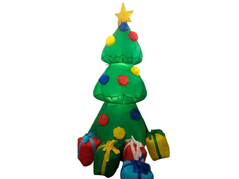 FTM LED-Figur Weihnachtsbaum aufblasbar 64 x 150 cm, Mehrfarbig, Betriebsart: Externes Netzteil, Leuchtmittel: LED, Aussenanwendung: Ja, Lichtfarbe: Keine, Höhe: 150 cm, Timerfunktion: Nein