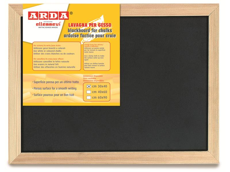 Arda Kreidetafel Blackboard 30 x 40 cm, Schwarz, Tafelart: Kreidetafel, Breite: 40 cm, Farbe: Schwarz, Material: Kunststoff, Länge: 30 cm, Rahmenmaterial: Kiefer
