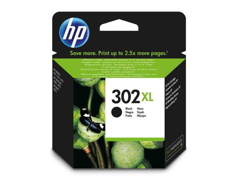 HP 302XL | Tintenpatrone mit hoher Reichweite schwarz | 480 Seiten