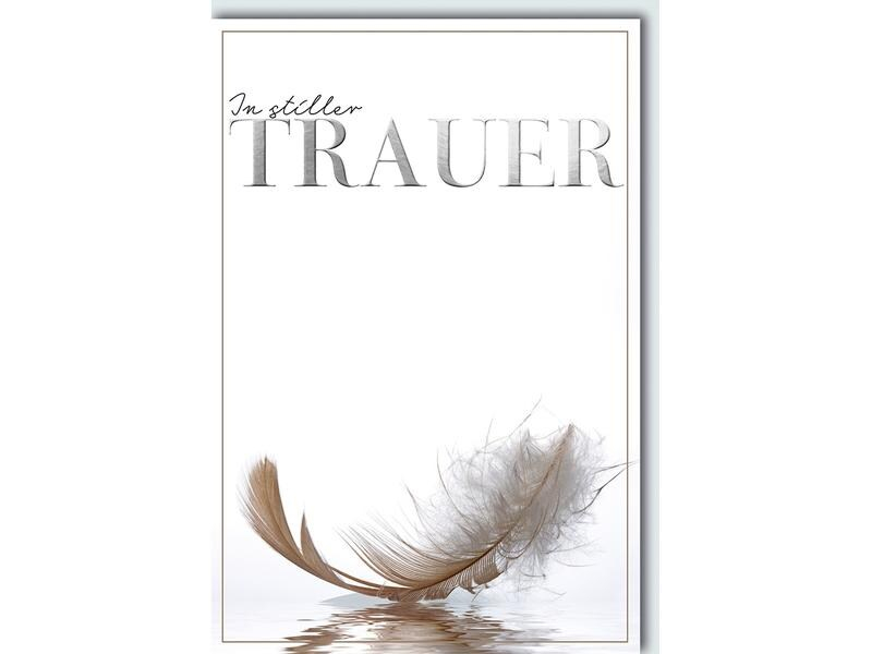 Braun + Company Trauerkarte 11.5 x 17 cm, inkl. Couvert, Papierformat: 11.5 x 17 cm, Verpackungseinheit: 1 Stück, Inkl. Couvert: Ja, Anlass: Trauer