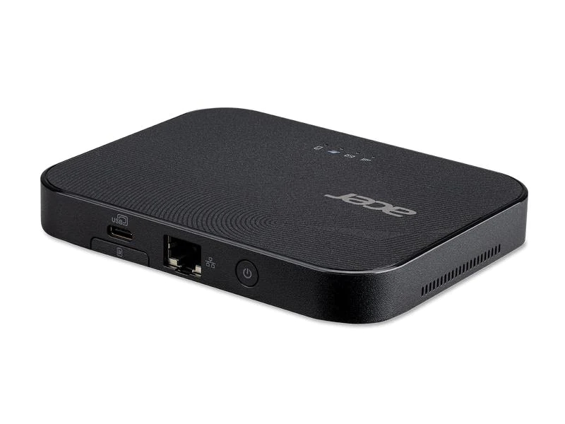 Acer 5G Hotspot Connect M5, Display vorhanden: Nein, Schnittstellen: USB Typ C, SIM-Kartengrösse: Nano-SIM (4FF), Antennenanschluss Hardware: Antennen Intern vor verbaut, Mobilfunk Standard: 4G/LTE, 5G, Detailfarbe: Schwarz