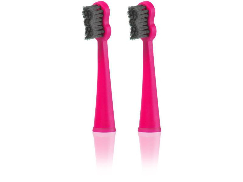 Megasmile Zahnbürstenkopf Pink 2 Stück 2 Stück, Zahnbürsten-Art: Schallzahnbürste, Verpackungseinheit: 2 Stück, mit Aktivkohle für schonende Zahnaufhellung