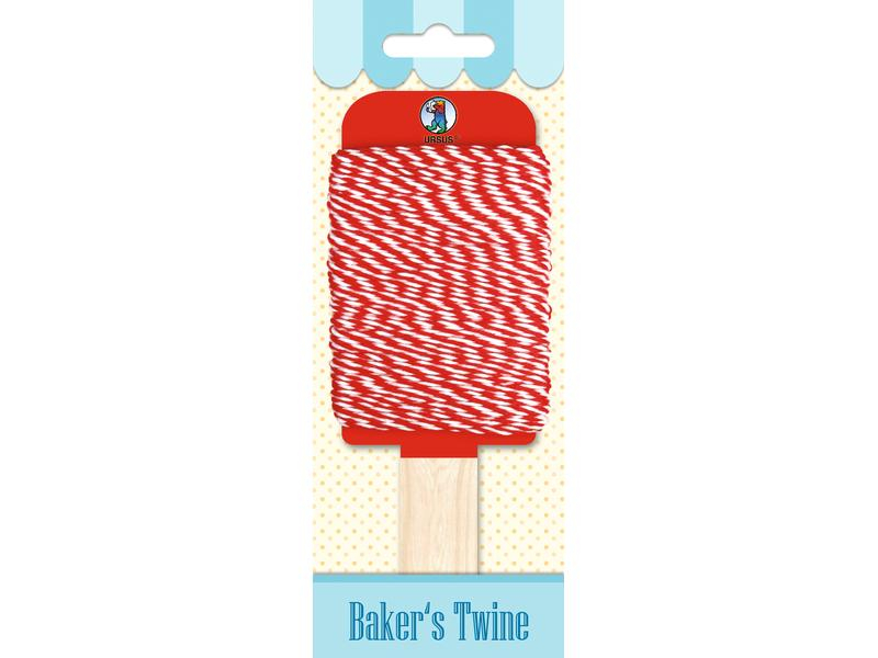 URSUS Kordelband Bakers Twine 1.1 mm x 15 m, Rot, Breite: 1.1 mm, Länge: 15 m, Verpackungseinheit: 1 Stück, Farbe: Rot, Band-Art: Kordelband