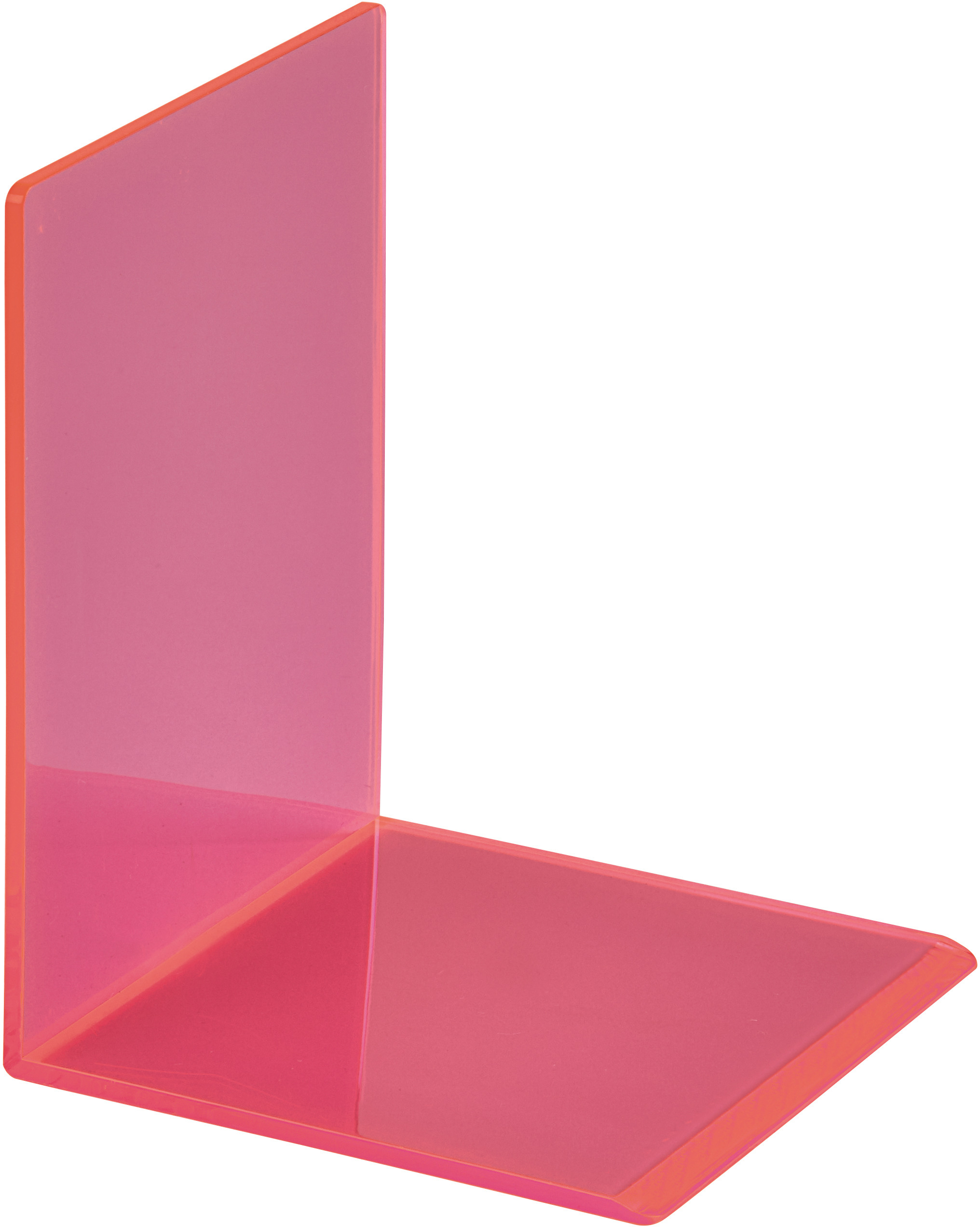 MAUL Buchstütze 10x10x13cm 3513621 transparent pink 2 Stück