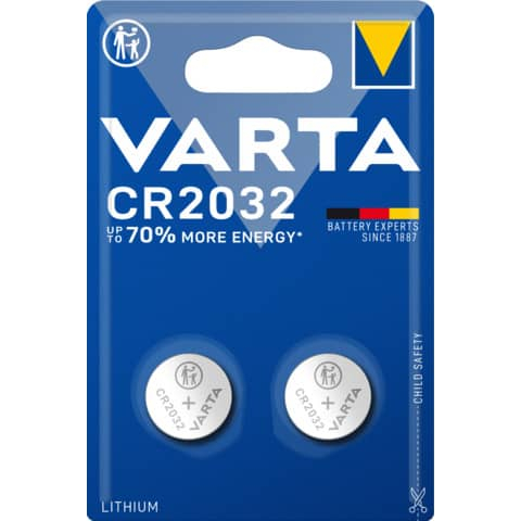 Varta Knopfzelle CR2032 2 Stück