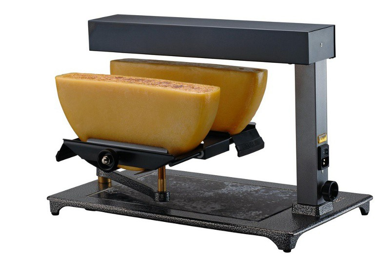 TTM Raclettgerät DS 2000, für 2 Käsehälften, kippbar, für runde und eckige Form