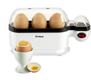 Trisa Eierkocher Eggolino, für 3 Eier, sehr platzsparend, einfache Bedienung und Reinigung,