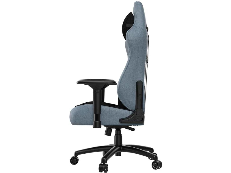 Anda Seat Gaming-Stuhl T-Compact Premium Blau, Lenkradhalterung: Nein, Höhenverstellbar: Ja, Detailfarbe: Blau, Material: Leinen, Schaum, Stahl, Aluminium, Belastbarkeit: 130 kg