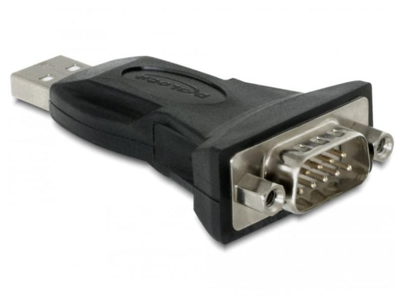 DeLock 61460 USB auf 1x Seriell RS232 (COM) Adapterstecker, DB9 Stecker, Win Vista/7/2008 tauglich,