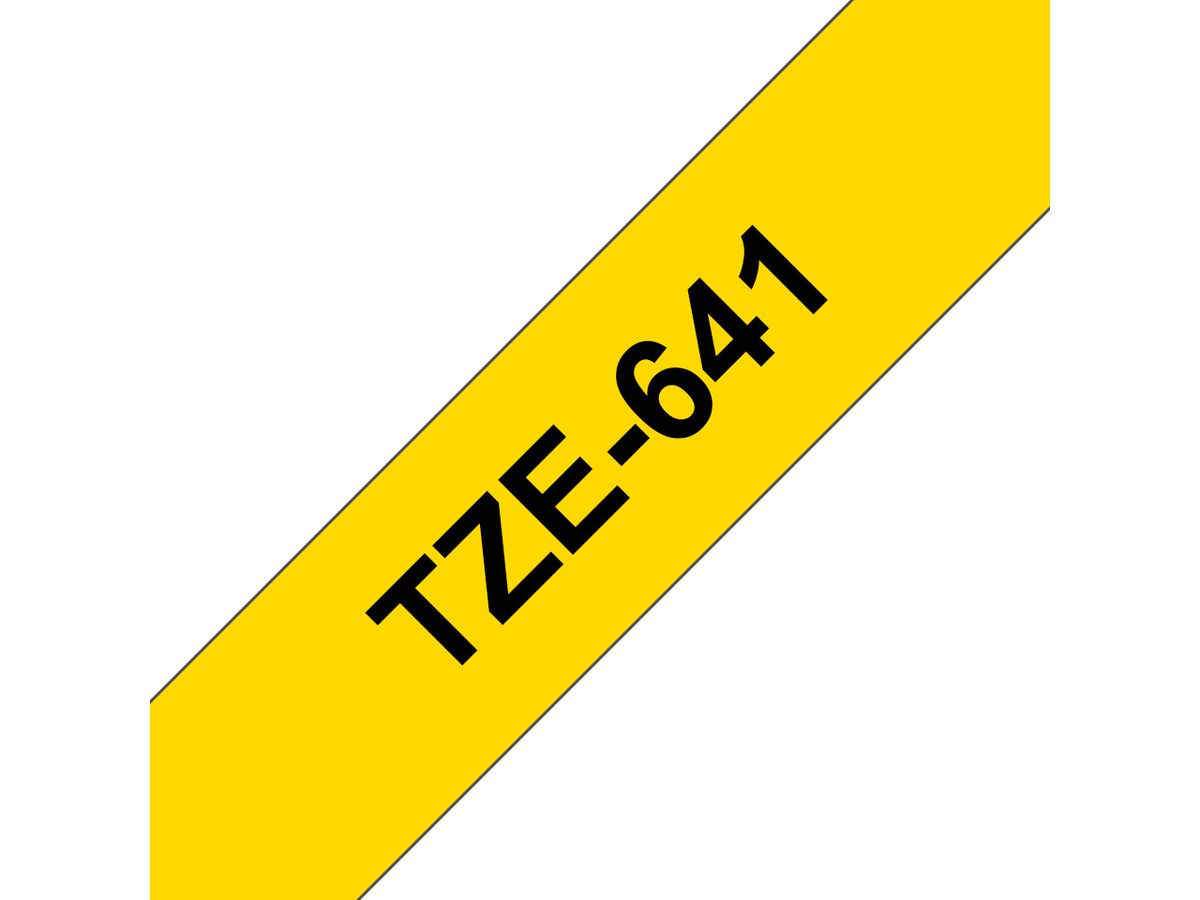 Brother Beschriftungsband TZe-641 Schwarz auf Gelb 18 mm x 8 m