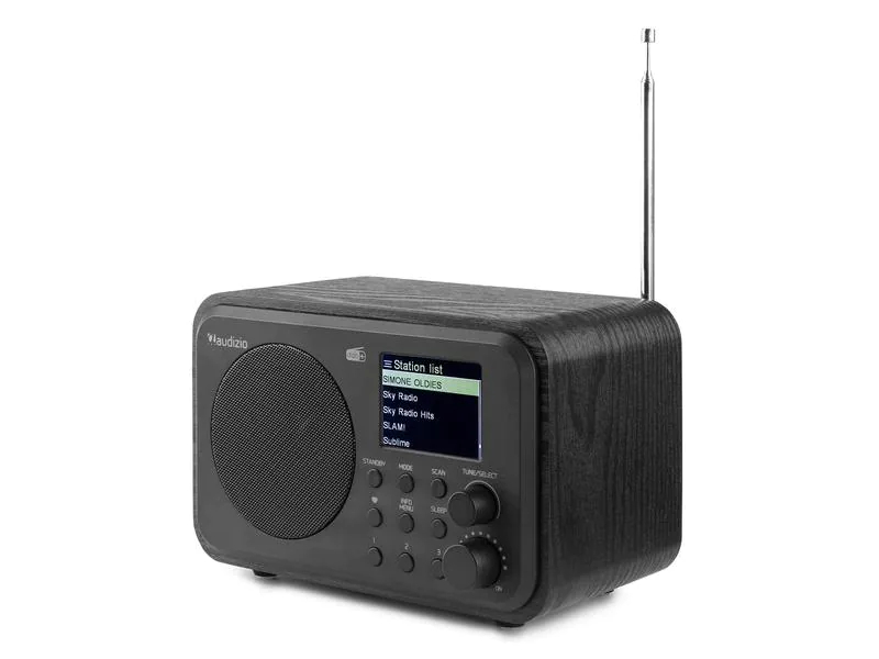 Audizio DAB+ Radio Milan Schwarz, Radio Tuner: DAB+, FM, Stromversorgung: Akkubetrieb, Farbe: Schwarz, Ausstattung: Bluetooth, Typ: Tischradio