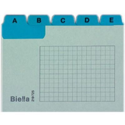 BIELLA Kartei-Leitkarten A7 219725.05 blau, A-Z,verstärkt,25-teilig