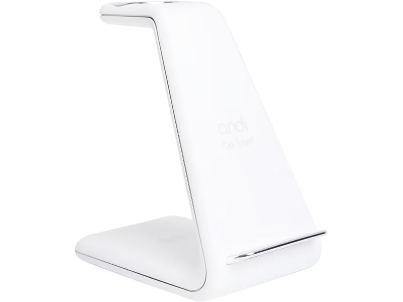 Andi be free Wireless Charger 3 in 1 23 W für Apple, Induktion Ladestandard: Qi, Detailfarbe: Weiss, Ladegerät Typ: Ladeständer