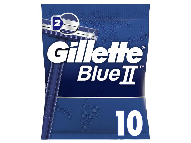 Gillette Herrenrasierer Blue II 10 Stück, Typ: Klingen Rasierer, Einweg Rasierer, Betriebsart: Manuell, Rasierart: Nass, Körperbereich: Gesicht, Anwender: Herren