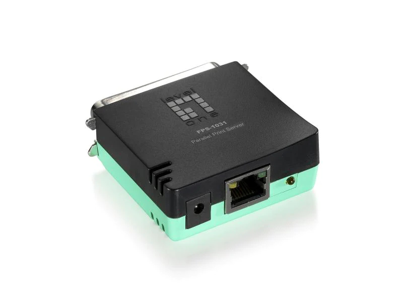 LevelOne Printserver LAN FPS-1031 Parallelport, Übertragungsart: LAN (100MB), Anzahl Ports: 1, Schnittstellen: RJ-45 (100Mbps), Parallel