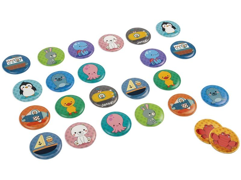 Janod Badespielzeug Memory-Spiel 24-teilig, Material: Kunststoff, Detailfarbe: Mehrfarbig, Zubehörtyp: Badespielzeug