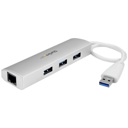 3PT PORTABLE USB 3.0 HUB + GBE IN NMS IN CARD