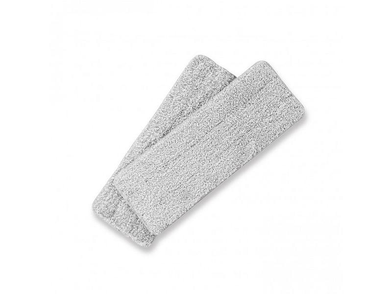 CLEANmaxx Ersatztuch für Komfort-Mopp (09996) 2 Stück, Verpackungseinheit: 2 Stück, Material: Polyester, Detailfarbe: Hellgrau, Waschbar: Ja