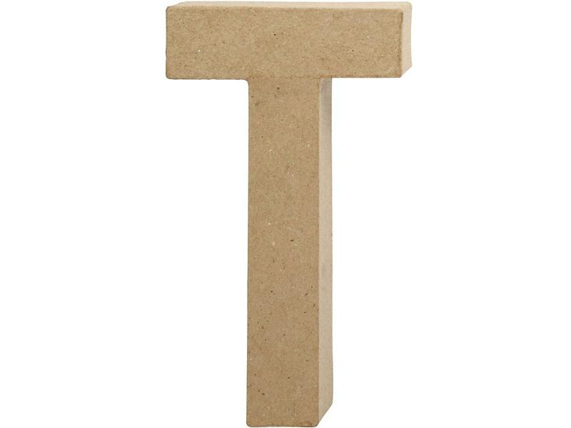 Creativ Company Papp-Buchstabe T 20.5 cm, Verpackungseinheit: 1 Stück, Form: T, Papp-Art: Papp-Buchstabe