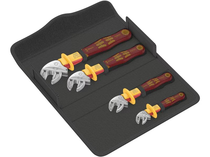 Wera Maulschlüssel 6004 Joker VDE 4 Set, Selbstjustierend, 4-tlg, Produkttyp Handwerkzeug: Rollgabelschlüssel, Schlüsselweite: 19 mm, 7 mm