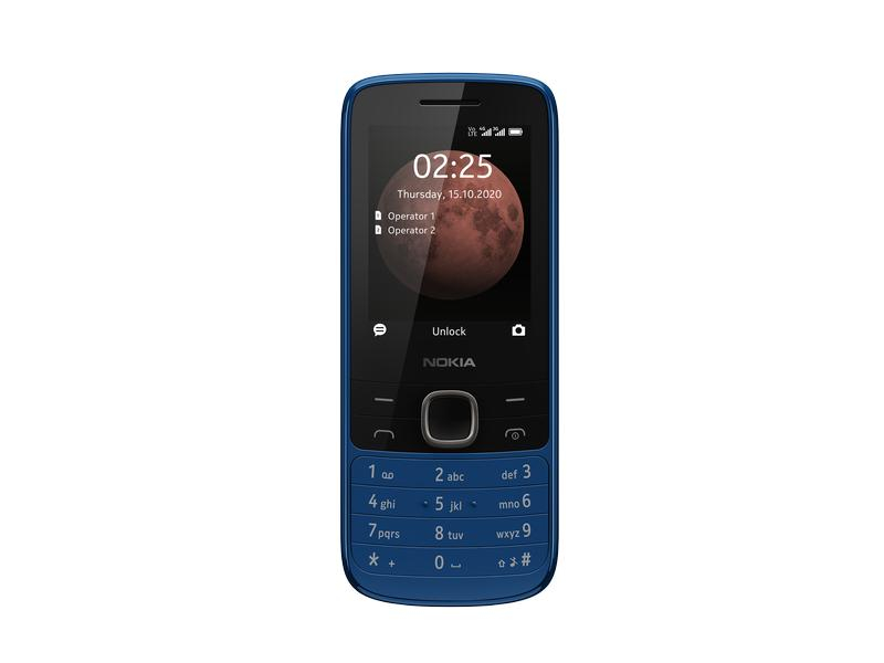 Nokia 225 4G Blau, Card Reader: Micro-SD, Verbindungsmöglichkeiten: Kopfhörer 3.5mm Klinke, Micro-USB, Eingabegeräte: Tastatur, Maximale Speichererweiterung: 32 GB, Speicherkapazität total: 0.128 GB, Farbe: Blau