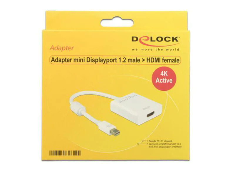 DeLock Konverter Mini-DisplayPort - HDMI, Typ: Konverter, Videoanschluss Seite A: Mini-DisplayPort, Videoanschluss Seite B: HDMI