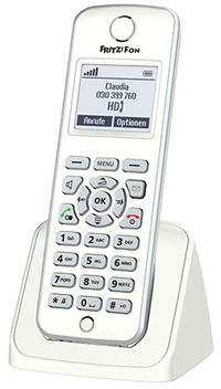 AVM FRITZ!Fon M2: DECT Funktelefon für Fritzbox, Eco-Mode, E-mail, Radio, RSS-Feeds, SW-Display