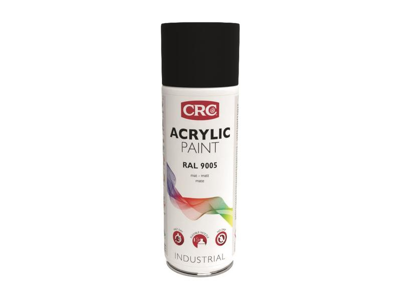 CRC Farb-Schutzlack ACRYLIC PAINT 9005 Tiefschwarz Matt 400 ml