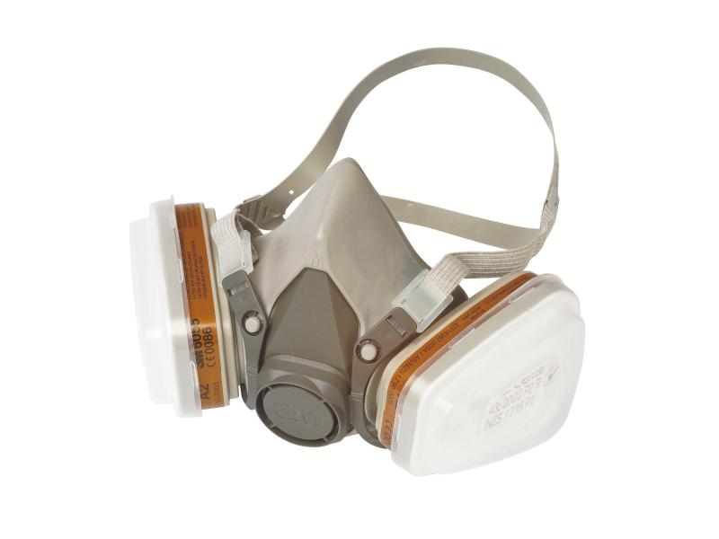 3M Farbspritzmaske A2P2 6002C mit Wechselfilter, Maskentyp: Halbmaske, Grösse: Einheitsgrösse, Schutzklasse: A2P2, Farbe: Grau