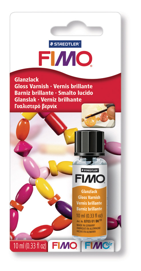 FIMO Glanzlack 10ml 870301BK Pinsel und Deckel