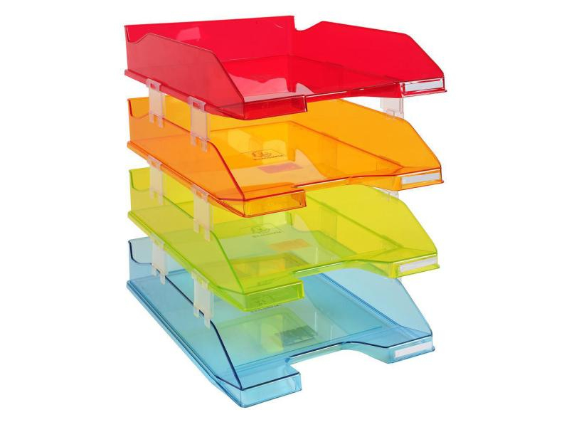 Biella Ablagekorb COMBO-MIDI farblich sortiert, 4 Stück, Anzahl Schubladen: 4, Farbe: Blau, Grün, Orange, Rot, Material: Polypropylen, Verpackungseinheit: 4 Stück
