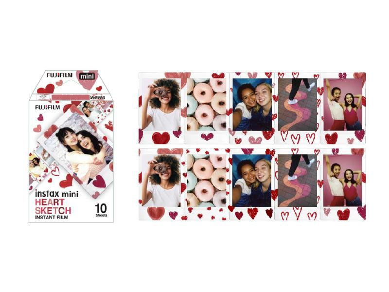Fujifilm Sofortbildfilm Instax Mini Heart Sketch 10 Blatt, Verpackungseinheit: 10 Stück, Zubehörtyp: Sofortbildfilm