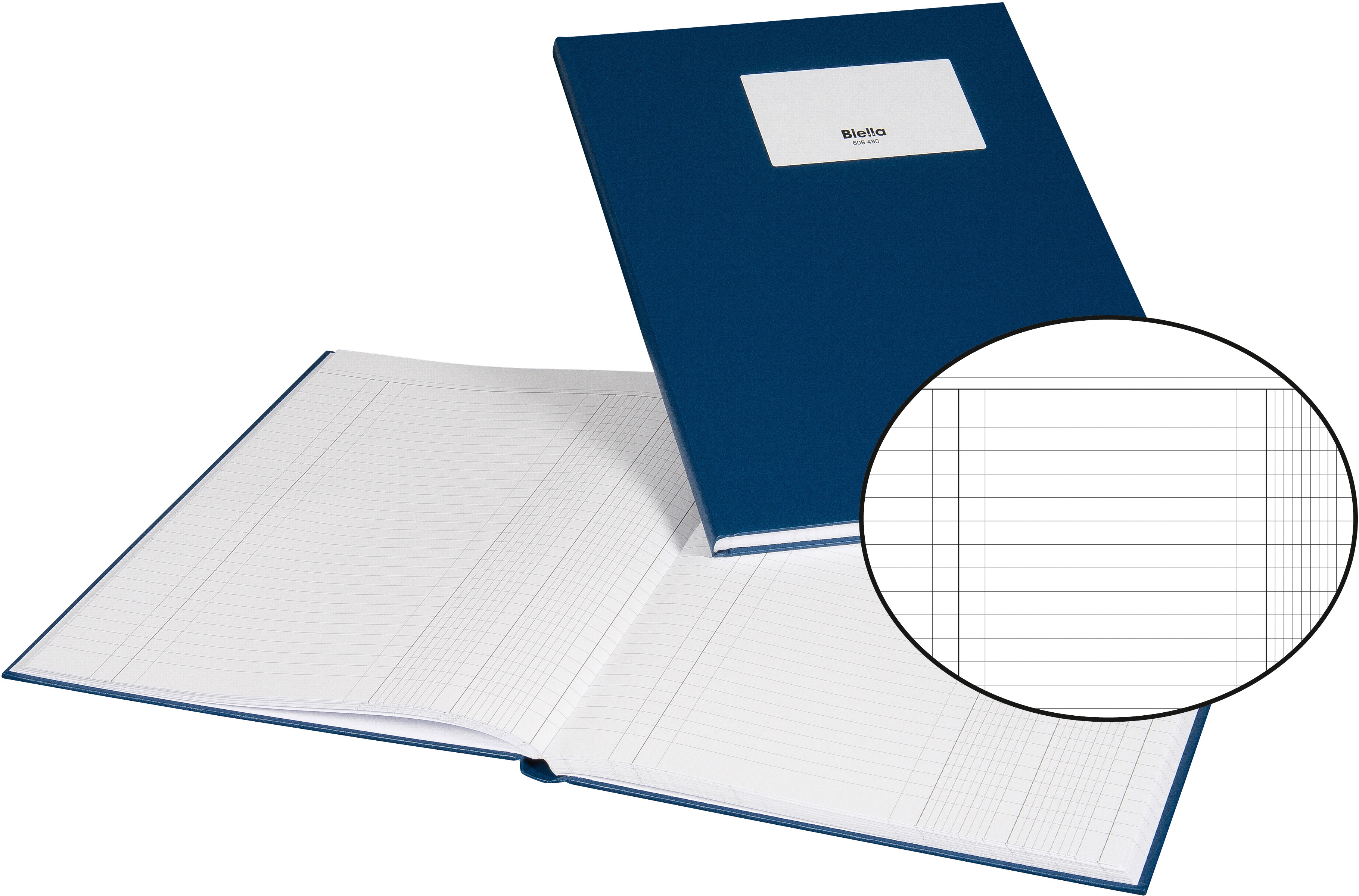 BIELLA Geschäftsbuch A4 60948005 blau, liniert 80 Blatt