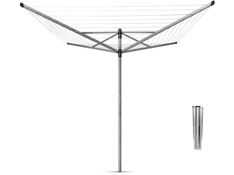 Brabantia Wäschespinne Lift-O-Matic 60 m, Leinenlänge: 60 m, Farbe: Grau, Wäscheständer Art: Wäschespinne