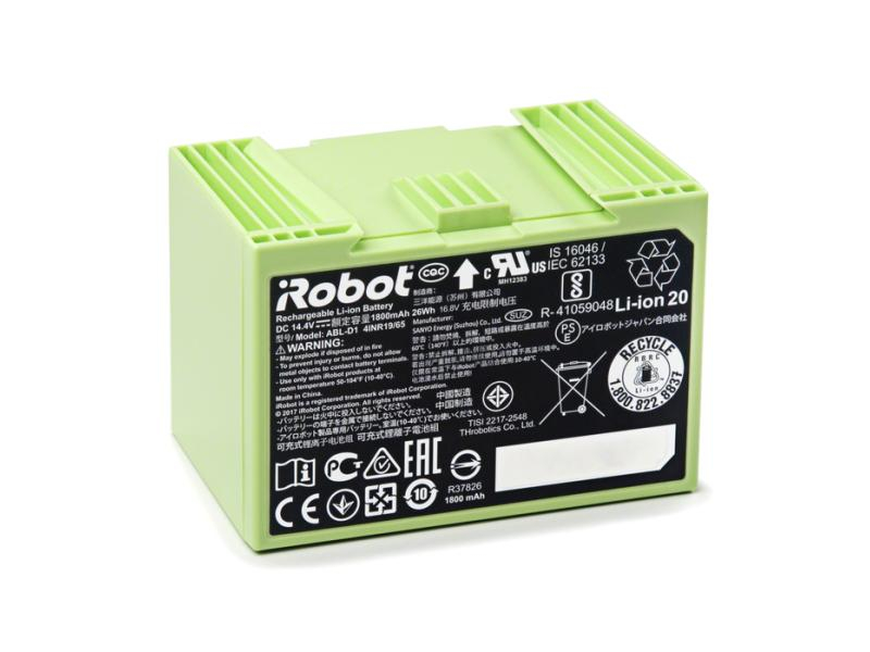 iRobot Batterie Lithium 1850 mAh, Kapazität Wattstunden: 26.64 Wh, 1850 mAh