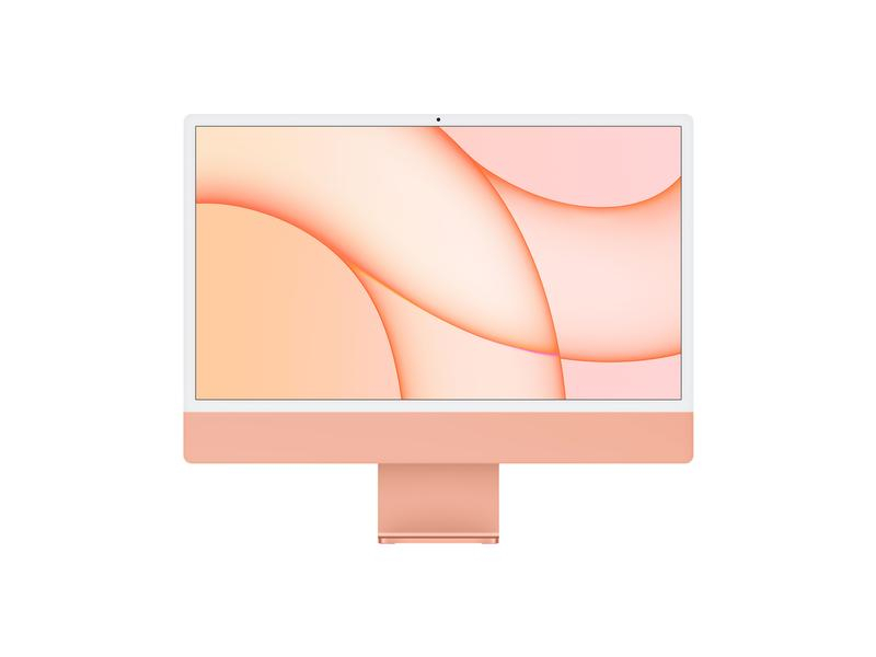 APPLE CTO iMac 24 inch Retina 4.5K display Apple M1 chip 8-core CPU and 8-core GPU 16C N.E. 8GB 256GB SSD MM MagKB TID CH - Orange