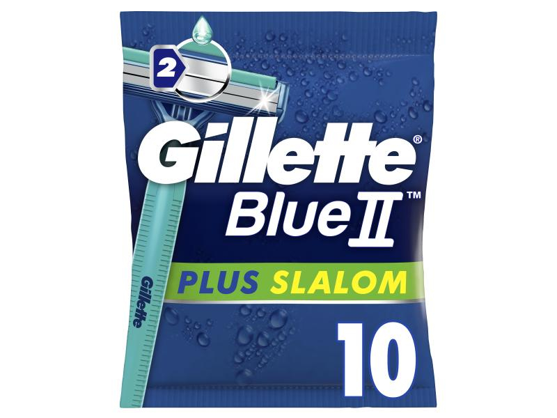 Gillette Herrenrasierer Blue II Plus Slalom 10 Stück, Typ: Klingen Rasierer, Einweg Rasierer, Betriebsart: Manuell, Rasierart: Nass, Körperbereich: Gesicht, Anwender: Herren